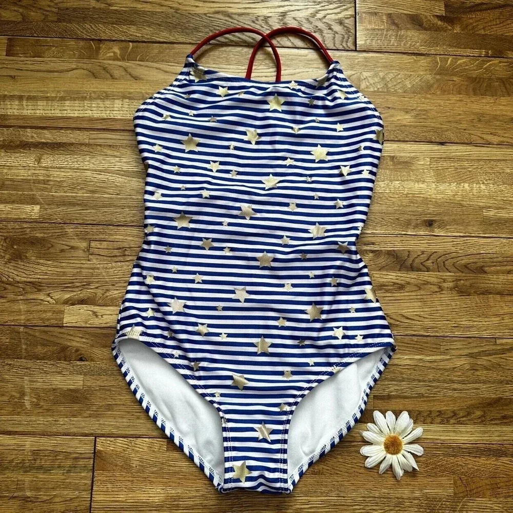 Cat‎ & Jack Stars And Stripes Swimsuit Size 10/12
